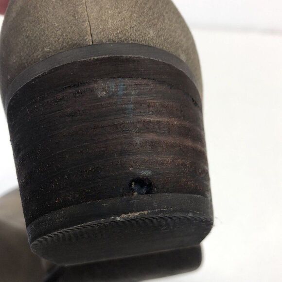 BP Leather Block Heel Ankle Boot Bootie Women's Size 7.5 Taupe Shoe Shootie NEW - Picture 12 of 12